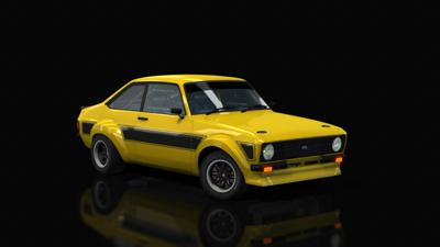 Modèle Réduit Ford Escort MK II R Jaune - Échelle 1:87 / PCX PC114 | Fabriqué En Allemagne